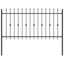 vidaXL Spikertrekk ASTEN 200 x 100 cm Pulverlakkert stål Svart
