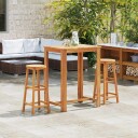 vidaXL Barstoler 2 stk heltre akasie