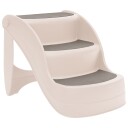 Vidaxl Sammenleggbar 3-Trinns Hundetrapp Kremhvit 50X38X38 cm Plast