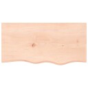 vidaXL Vegghylle 80x40x2 cm ubehandlet heltre eik