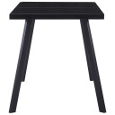 vidaXL Spisebord svart 140x70x75 cm herdet glass