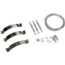 Metalbestos skorstein Ø 130 mm bardunsett med 10 meter wire