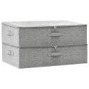 vidaXL Oppbevaringsbokser 2 stk stoff 70x40x18 cm grå