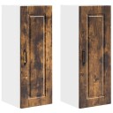  Kjøkkenskap 2 pcs Røkt eik 30 x 31 x 80 cm Konstruert tre
