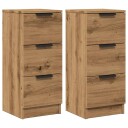  Skjenker 2 stk artisan eik 30x30x70 cm konstruert tre 8721158442673
