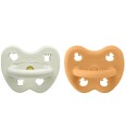 Hevea Smokker 3-36 Md. 2-pack Naturgummi Frosset Sunrise Hevea 3-36 md Smokk Grå Rosa