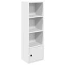Bokhylle hvit 31x24x102 cm konstruert tre