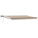  Manuell utvidbar markise med LED lamper 4 × 3 m