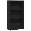 Bokhylle svart 60x24x109 cm konstruert tre