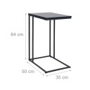 C formet sidebord – trelignende topp metallramme