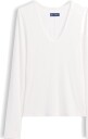 GAP Long Sleeved Rib T Shirt From The Gap Collection   FRESH WHITE   XS