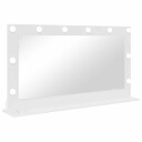  Speil med LED lamper Hvit 100x55x18 cm
