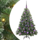  Kunstig juletre med 150 LED med stativ grønn 120 cm PE og PVC