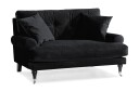 Andrew Loveseat Fløyel   Svart/Krom