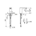 Oras Armatur Electra 9200fz Servantbatteri 3V Classic Berøringsfri Krom