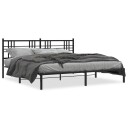  Sengeramme i metall med sengegavl svart 200x200 cm 8721012372955