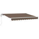  Uttrekkbar markise Gråbrun 4 × 3 m Stoff og Aluminium