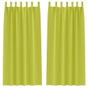  Gardiner med gardiner 2 pcs Grønt eple 245x140cm Polyester
