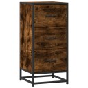  Skjenk røkt eik 35,5x35x76 cm konstruert tre og metall 8721102840050