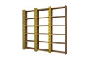 Bokhylle Amtorp 184 cm   Brun|Gul