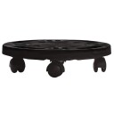 vidaXL Plantetraller med hjul 30 cm diameter svart 170 kg
