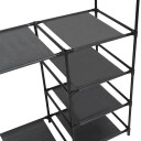 vidaXL Klesstativ stål og ikke-vevd stoff 87x44x158 cm svart