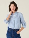 Lexington Clothing Classic Linen Shirt Blue M