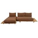 Cane line Sticks sofa m/ sjeselong Teak/umber brown