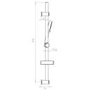 Vikingbad Dusjsett justerbart FRIDA max 88cm c/c krom