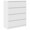 Skjenk hvit 80x35x99 cm konstruert tre