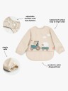 Done By Deer Tiny Farm Smekke med Ermer og Lomme Sand Beige