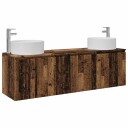 vidaXL Baderomsskapsett 3 stk. Gammelt tre 49,5 x 44,5 x 65,5 cm