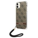Guess iPhone 11 Hardcase Brun med 4G Utskriftsrem