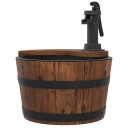 vidaXL Vannfontene med pumpe 28x28x34,5 cm heltre gran
