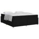 vidaXL Sengestamme med madrass Svart 180 x 200 cm stoff