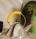 Alessi Kettle fløytekjele 1 liter rustfritt stål/gul