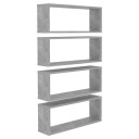 vidaXL Vegghyller kubeformet 4 stk betonggr? 60x15x23 cm sponplate