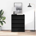 Kommode Svart Eik 60x41x76 cm Konstruert tre