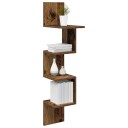 vidaXL Vegghylle Veggmontert Gammelt tre 32 x 21 x 107 cm