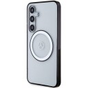 Gjennomsiktig Mercedes Hardt Etui med MagSafe til Samsung Galaxy S24 med Trykt Logo