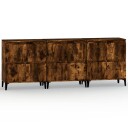  Skjenker 2 stk røkt eik 60x35x70 cm konstruert tre