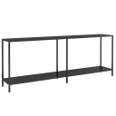  Konsollbord svart 200x35x75,5 cm herdet glass 331707