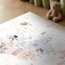 Barneteppe Animal Map beige Størrelse: 160 x 230 cm