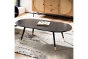 Sofabord Wohnling marmorutseende 120 cm, oval moderne stil Svart marmor - Svart marmor