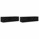 TV benker 2 stk svart eik 100x31x25,5 cm konstruert tre