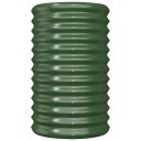 vidaXL Plantekasse pulverlakkert stål 40x40x68 cm grønn
