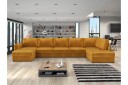 Taberk Sofa med Sjeselong og Divan 5 seter   Gul