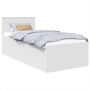  Sengestamme med hodegjerde Hvit 75 x 190 cm Konstruert tre