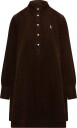 Polo Ralph Lauren Corduroy Pleated Shirtdress   Brown   32