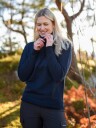 W Robin stitch half-zip sweater